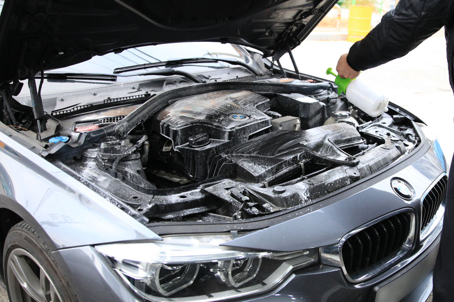엔진 플러싱 후 BMW 320I 엔진오일 교체 5W40 합성유로 22 021 IMG 0775