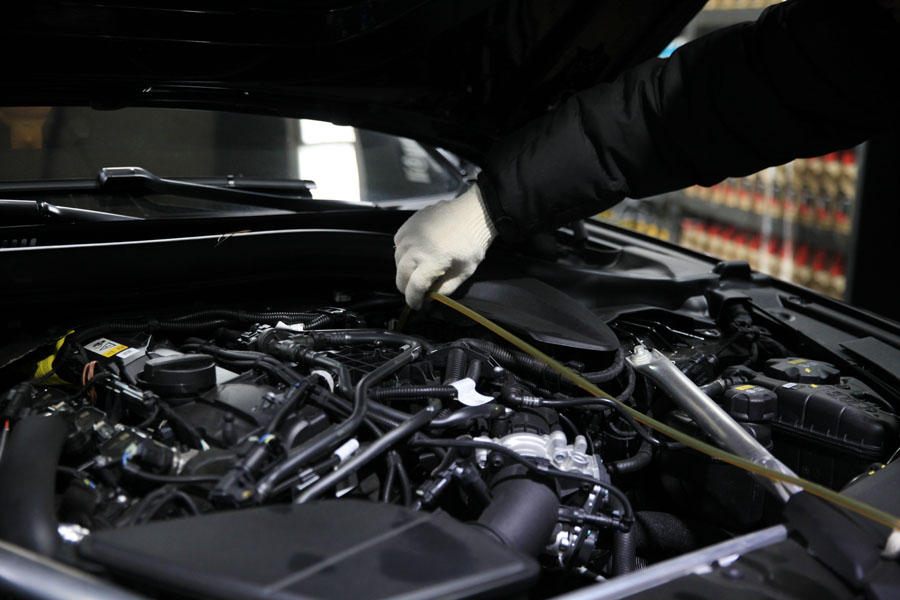 BMW 530I 길들이기 엔진오일 교체 합성유로 작업완료 10 010 IMG 7763