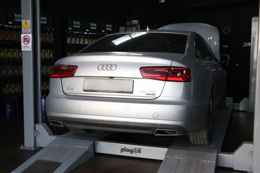 영통 아우디 엔진오일 교환 A6 40TDI 차량에 조용한 합성유 1 001 IMG 7512