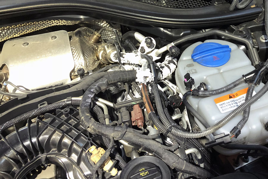 영통 아우디 엔진오일 교환 A6 40TDI 차량에 조용한 합성유 10 011 IMG 3509